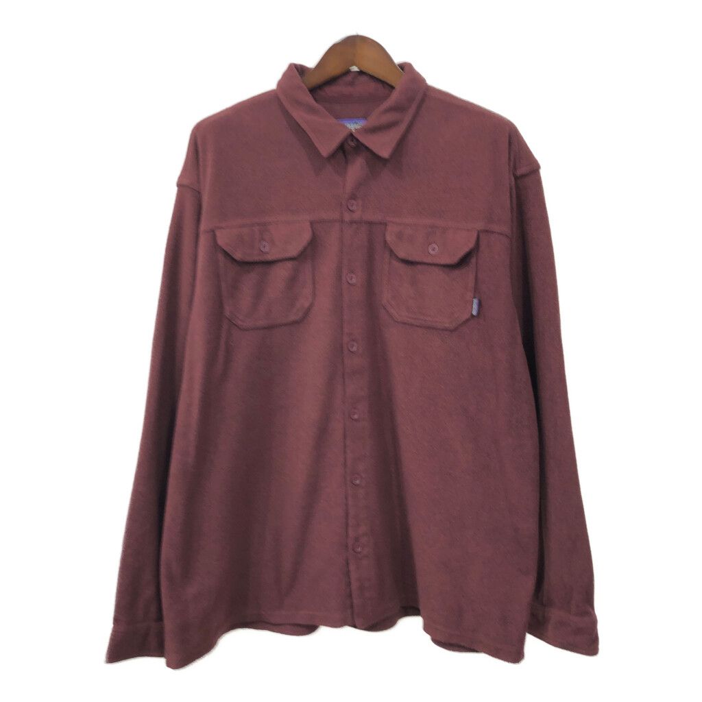 patagonia パタゴニア 長袖シャツ アウトドア 大きいサイズ ワインレッド (メンズ 2XL) 中古 古着 Q8747