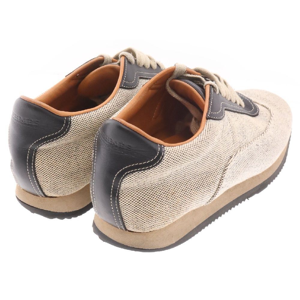 HERMES (エルメス) クイック レザー切替 キャンバス ローカット