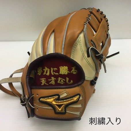 中古品 ミズノ MIZUNO ミズノプロ 軟式 内野手用オーダーグローブ HAGA 刺繍・刻印入り 1151 - メルカリ