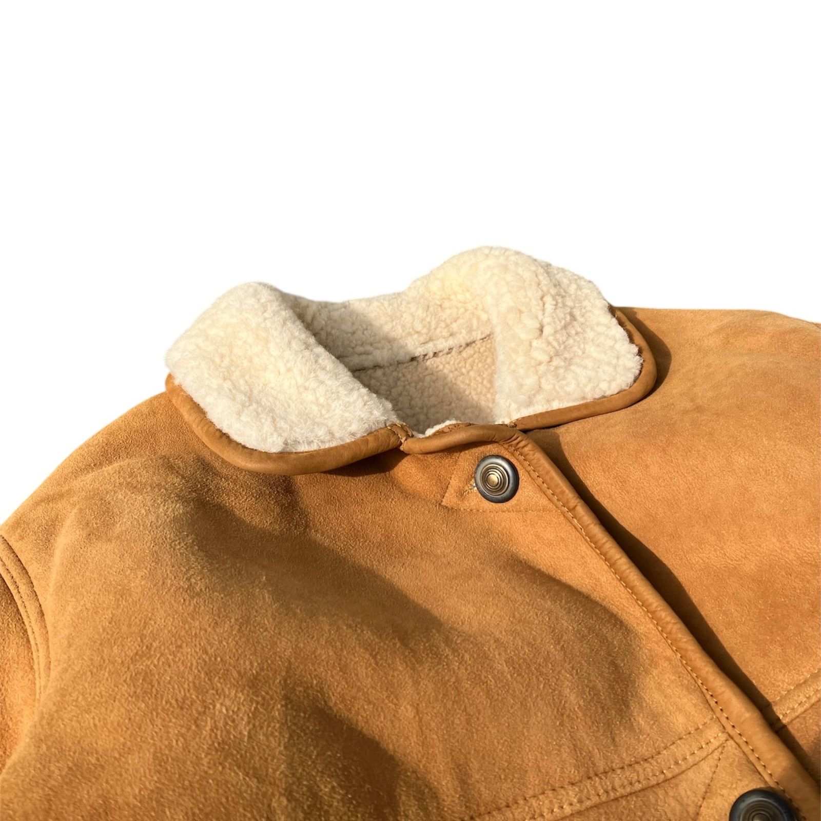 80s 90s L.L.Bean ランチコート ムートンコート リアルレザー