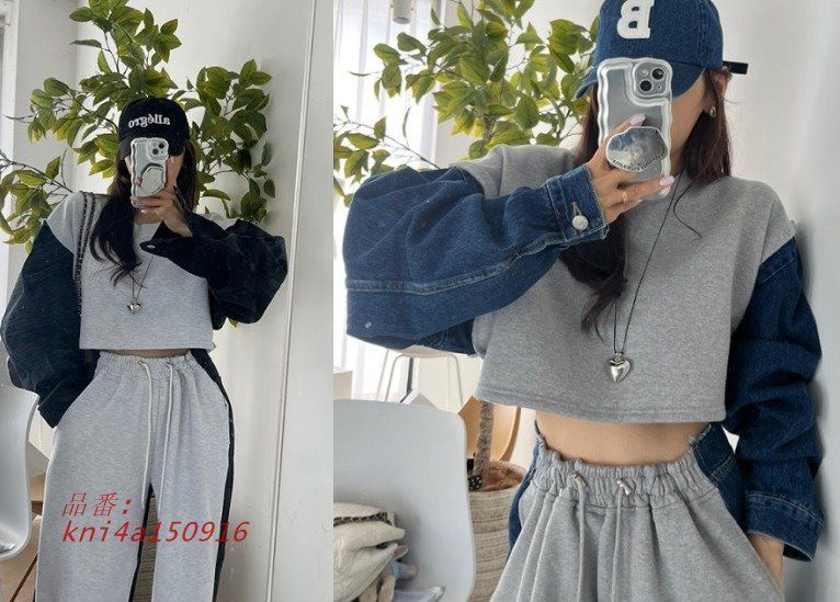 トレーナー韓国ファッ kni4a150916