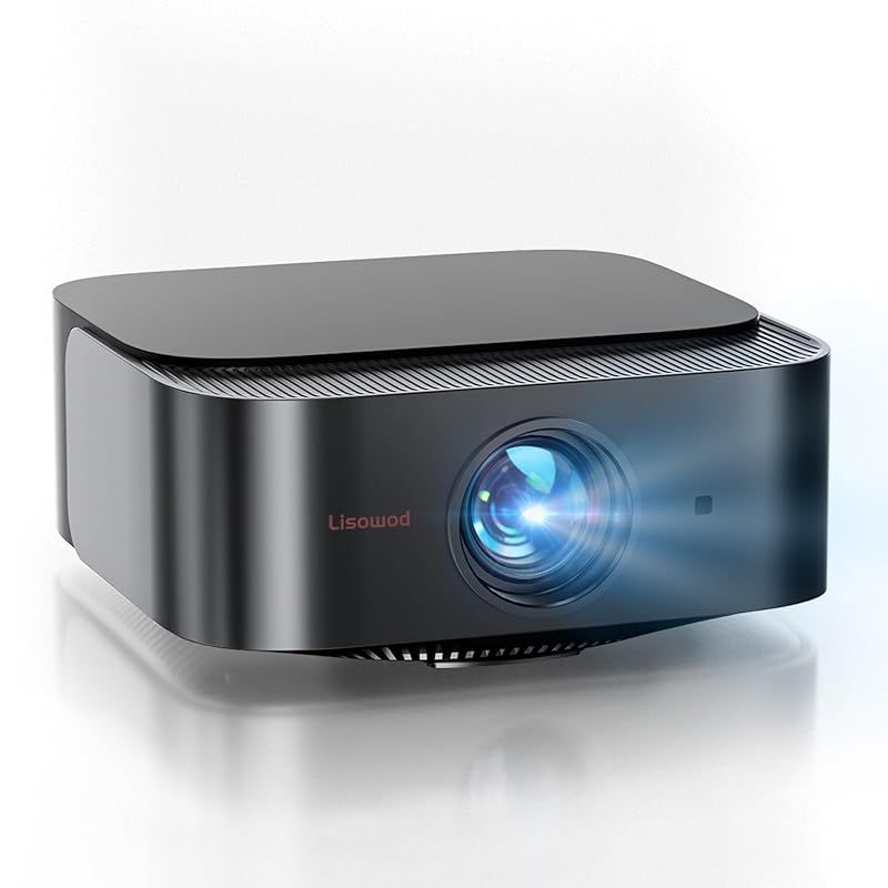プロジェクター 小型 Android TV 14.0 1万 アプリ内蔵 Lisowod 家庭用 1000ANSI 1080p 4K対応 自動台形補正 4D|4P台形補正 WIFI6 双方向Bluetooth5.4 静音 電動フォーカス 50%ズー 1