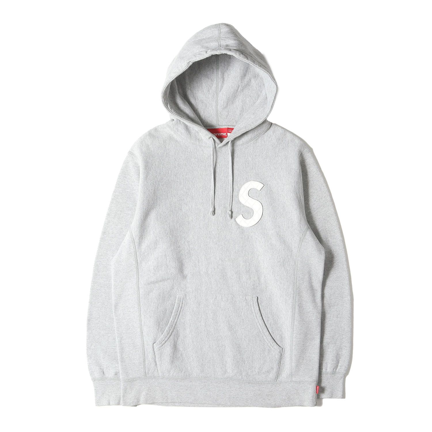 美品 Supreme シュプリーム パーカー サイズ:M 20SS レザーキルティング Sロゴ ワッペン スウェットパーカー S Logo  Hooded Sweatshirt ヘザーグレー トップス フーディー【メンズ】 - メルカリ