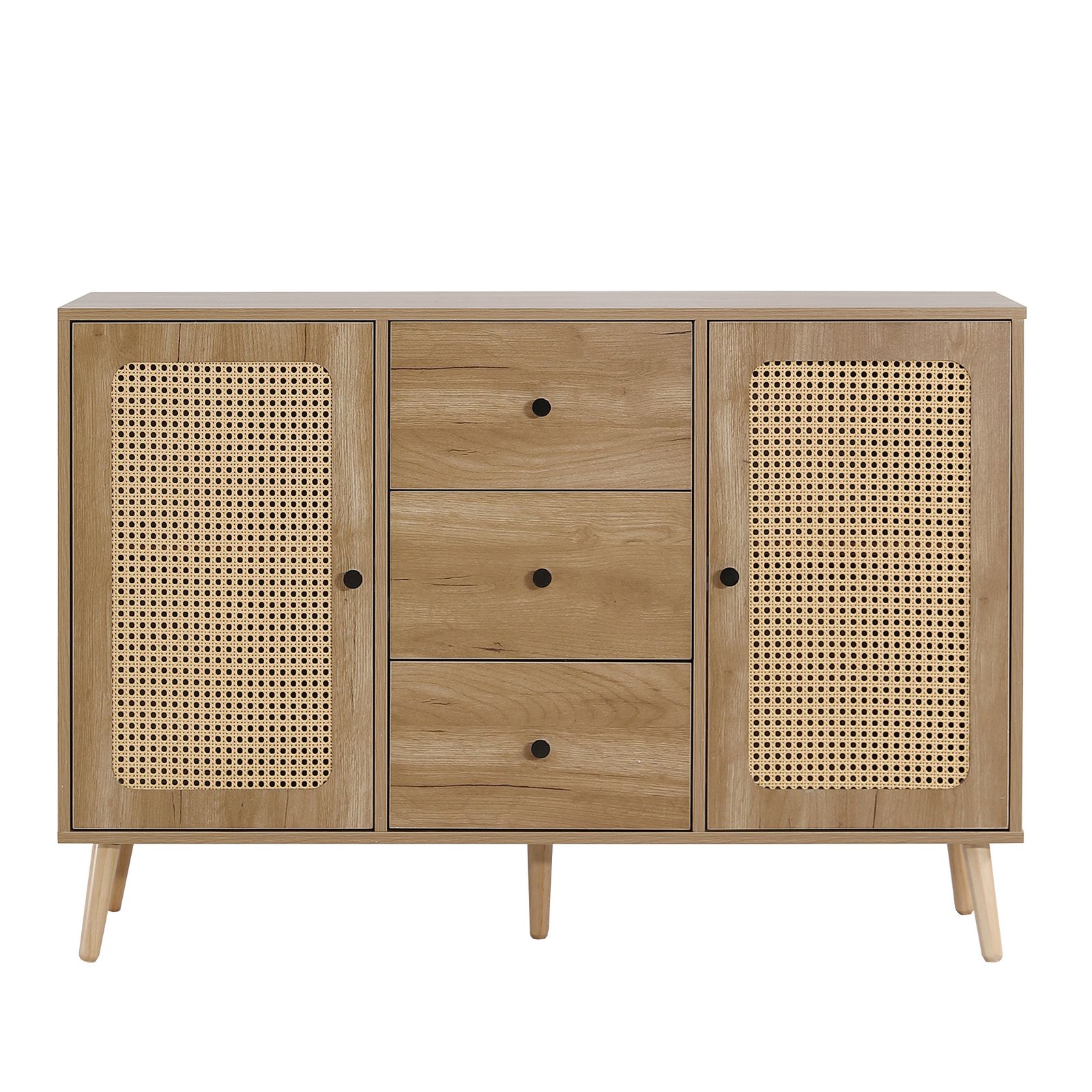 キャビネット サイドボード チェストラタン調 ラタン風 引き出し付き キャビネット サイドボード チェストラタン調 ラタン風 引き出し付 大