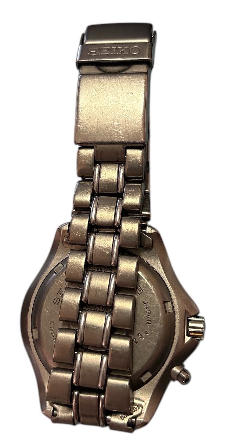 SEIKO セイコー AGS SCUBA スキューバ 200m AIR DIVER'S 5M23-6B40 チタン TITANIUM ...