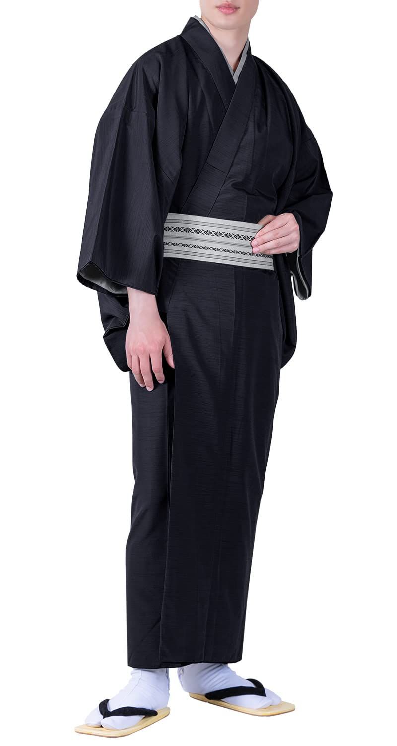 キョウエツ 着物 単衣 メンズ 男性 和服 洗える着物