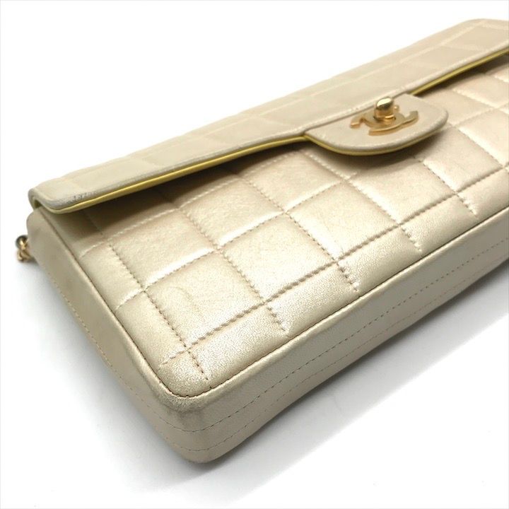 良品 CHANEL シャネル ココマーク チョコバー ターンロック チェーン  