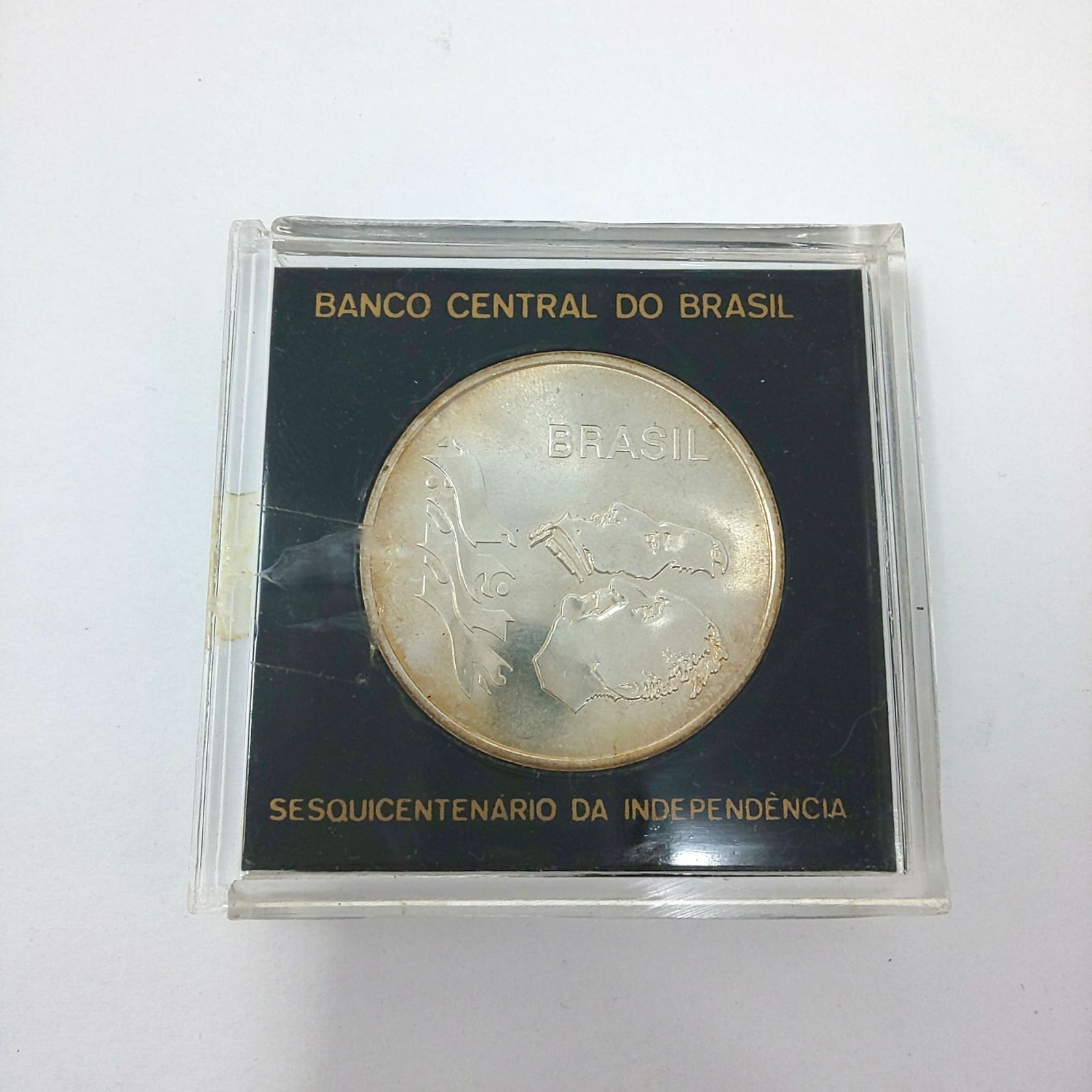 銀貨 rio 1083C-04 ブラジル 20クルゼイロ銀貨 ケース付き 約18g 独立150