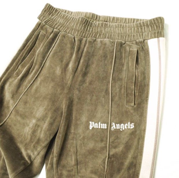 Palm Angels パームエンジェルス 20AW イタリア製 CHENILLE TRACK PANTS ベロアトラックパンツ PMCA007E20FAB003 M ブラウン サイドライン イージー ボトムス g18913