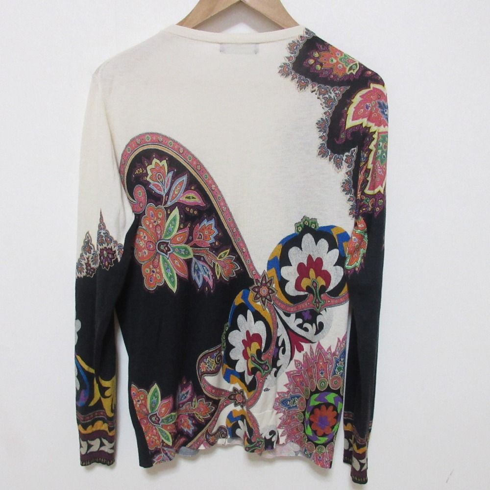 美品 ETRO エトロ ペイズリープリント シルク×カシミア ニット