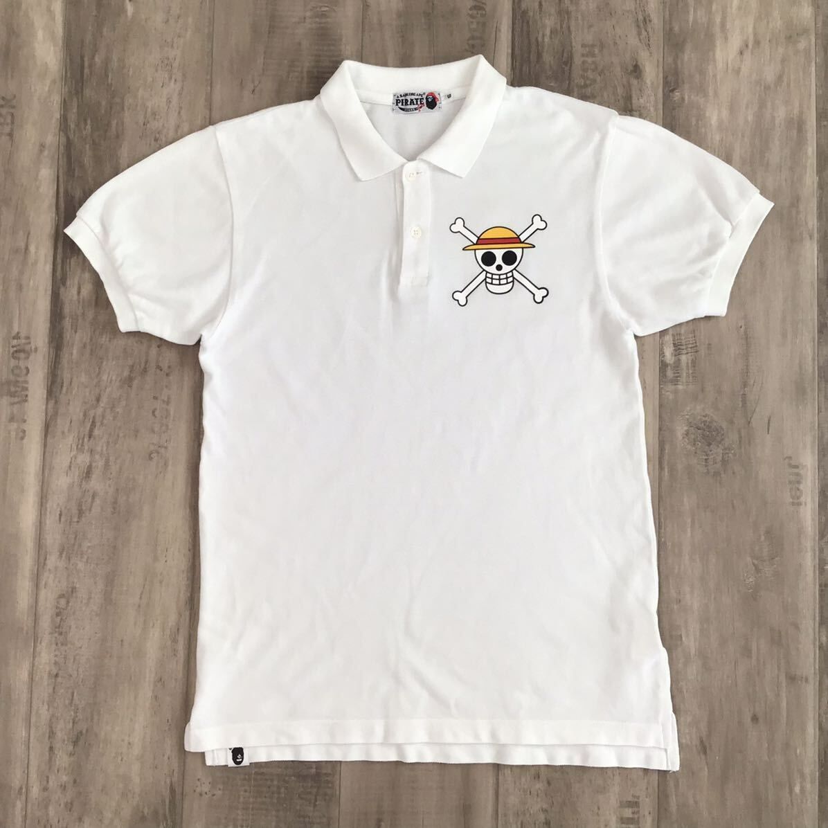 BAPE ルフィ フラッグ ポロシャツ Sサイズ luffy flag mark onepiece