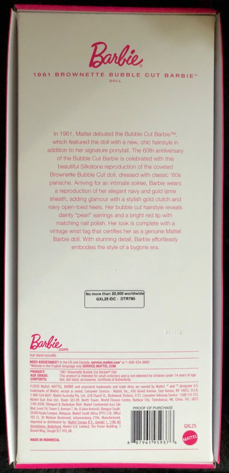 バービー(Barbie) 1961年リプロドール 【シグネチャーGOLD】 Amazon.co.jp: バービー(Barbie) 1961年リプロドール 【着せ替え