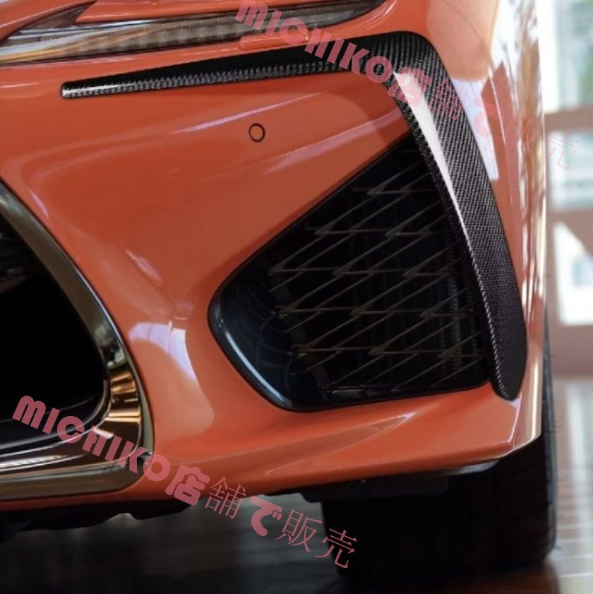 レクサスRC F Sport 2015～2018年式用 カーボン フロントバンパーサイドガーニッシュ エアベント付 2点セット FFCRYSTALESIA_COM