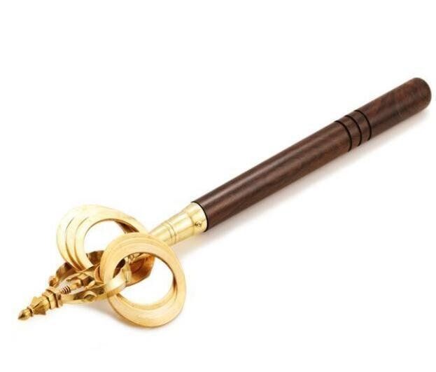 上品 真言宗一面器 真鍮杖 仏教 仏具 28cm 密教法具仏教用品 WWW_IBETON_RU