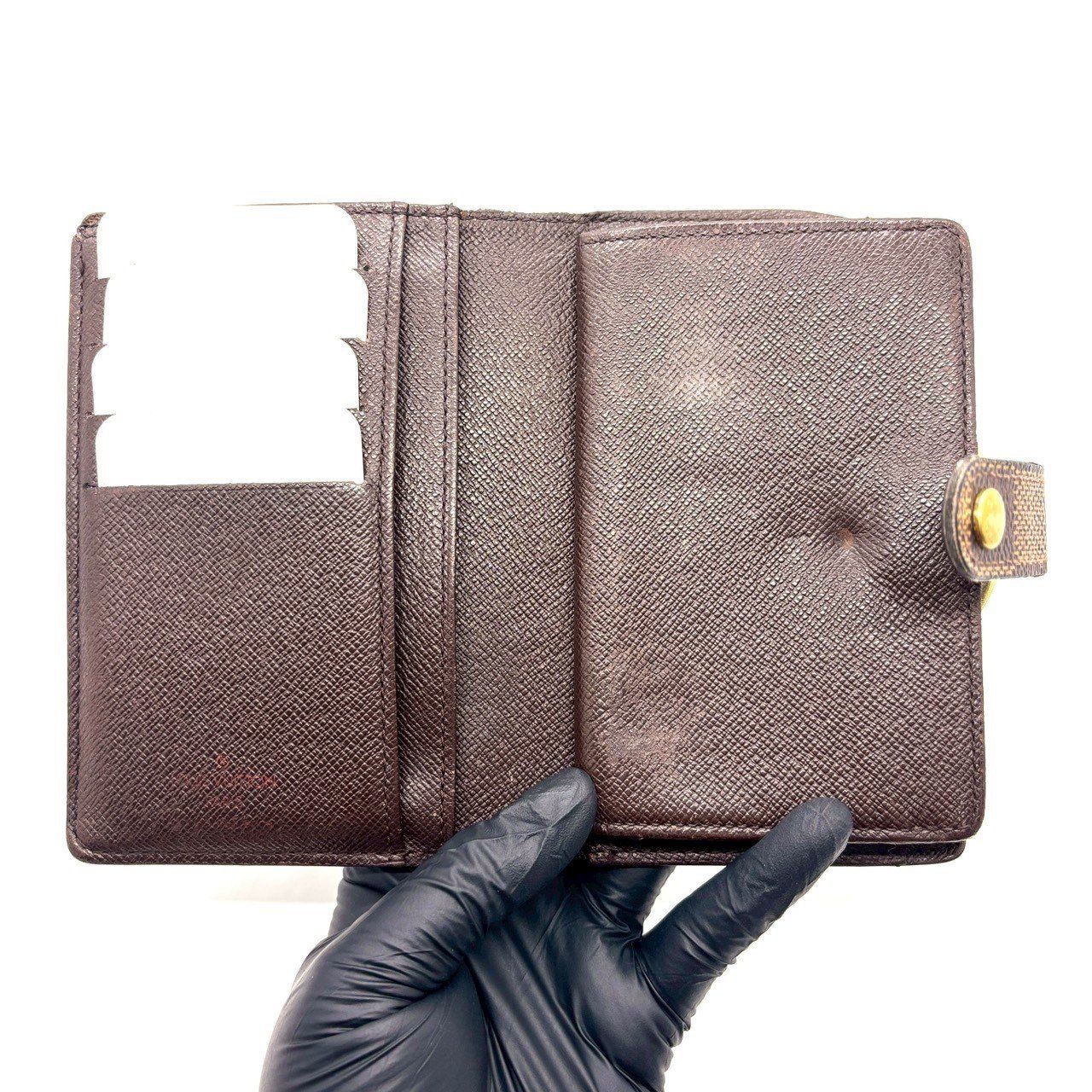 LOUIS VUITTON ルイヴィトン ダミエ 2つ折り財布 がま口 洗練の一手で