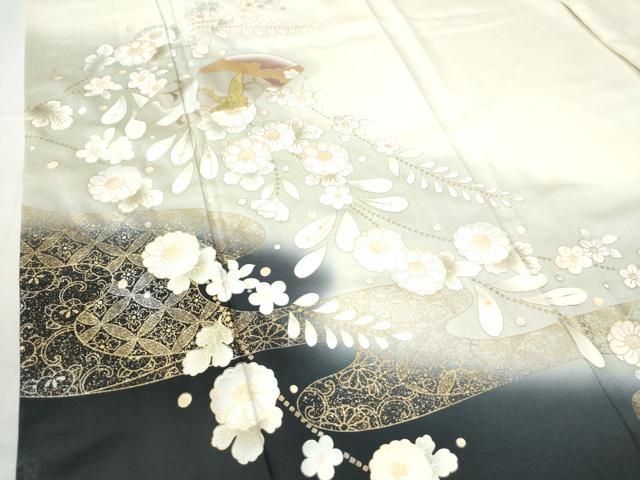 平和屋着物▽訪問着　単衣　駒刺繍　宝尽くし　暈し染め　正絹　逸品　AABG7652ck 楽天市場】平和屋着物○銀座きしや 訪問着 駒刺繍 吉祥花文 金彩 正絹