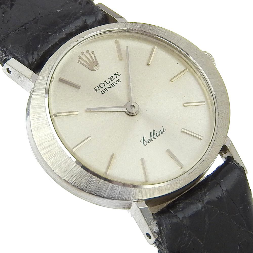 ロレックス チェリーニ Cal.1600 シルバー文字盤 K18WG 手巻 男女兼用 腕時計 純正品 文字盤付 ROLEX ロレックス チェリーニ 文字盤 ムーブメント