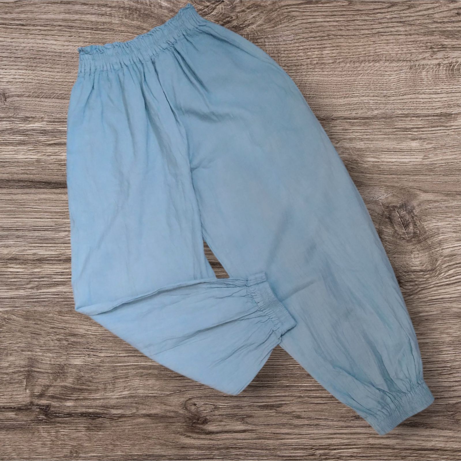 ヂェン先生の日常着 バルーンパンツ ブルーグレーM ヂェン先生の日常着