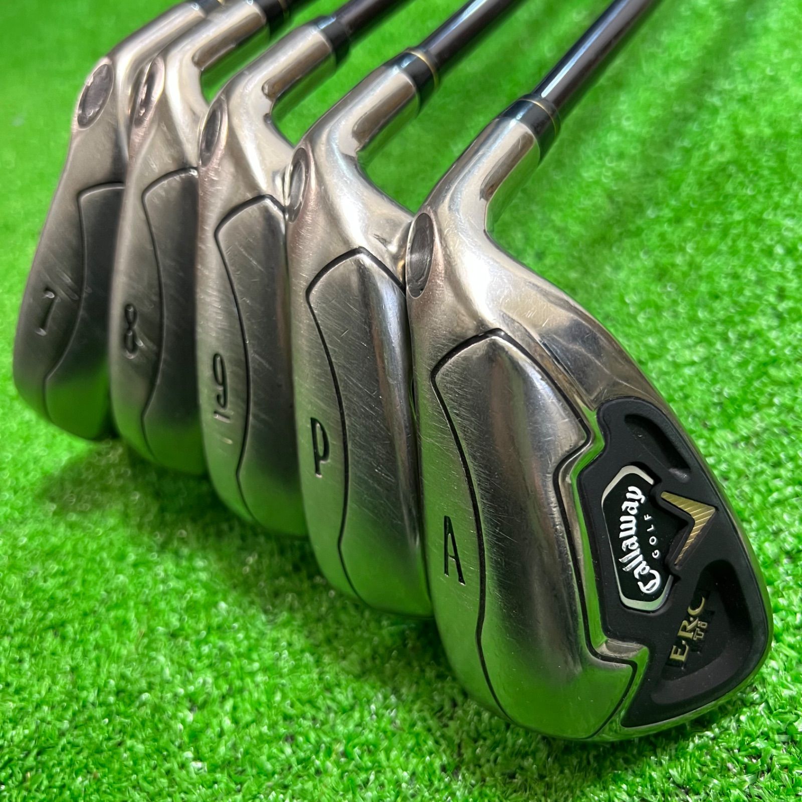 レディース アイアン Callaway ERC Ti チタン 5本 フレックスL IR-2000 低重心 深重心 易しい フルチタン  オリジナルカーボンシャフト 名器 ゴルフクラブ クラブ レディースクラブ 初心者 上級者