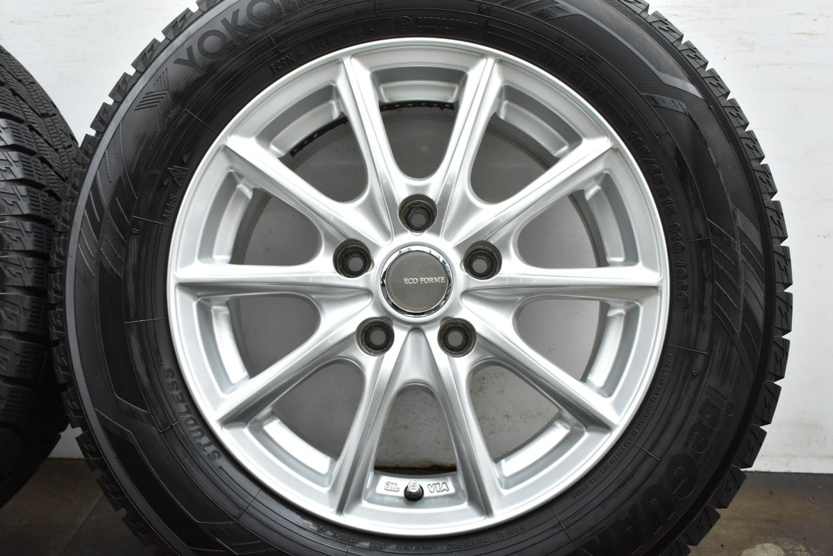 おいしい バリ溝 エコフォルム 15in 6J 45 PCD114.3 アイスガードiG60 195 65R15 ノア ヴォクシー ステップワゴン セレナ アクセラ プレマシー 絶対お買い得！