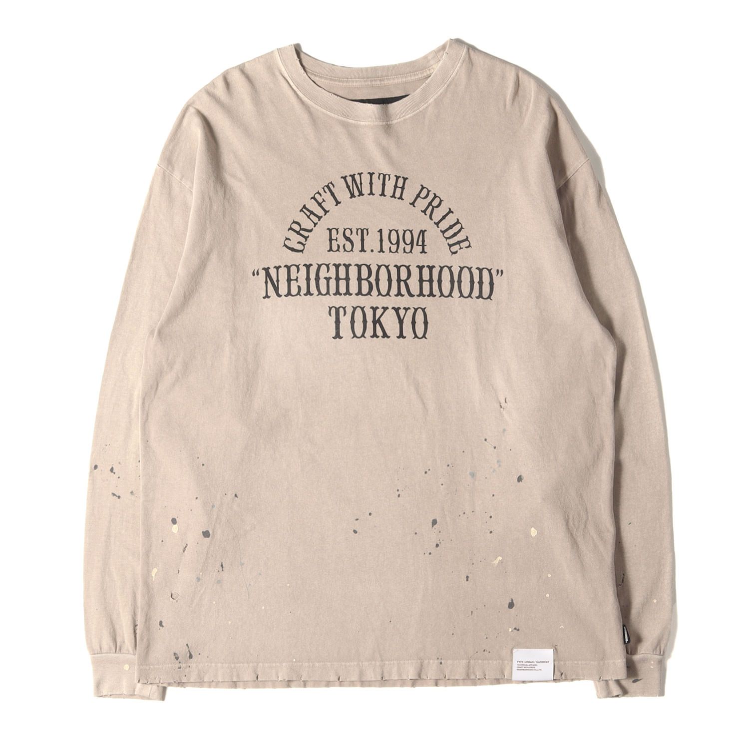 ネイバーフッド ロンT NEIGHBORHOOD ネイバーフッド ロンT ベージュ 美 