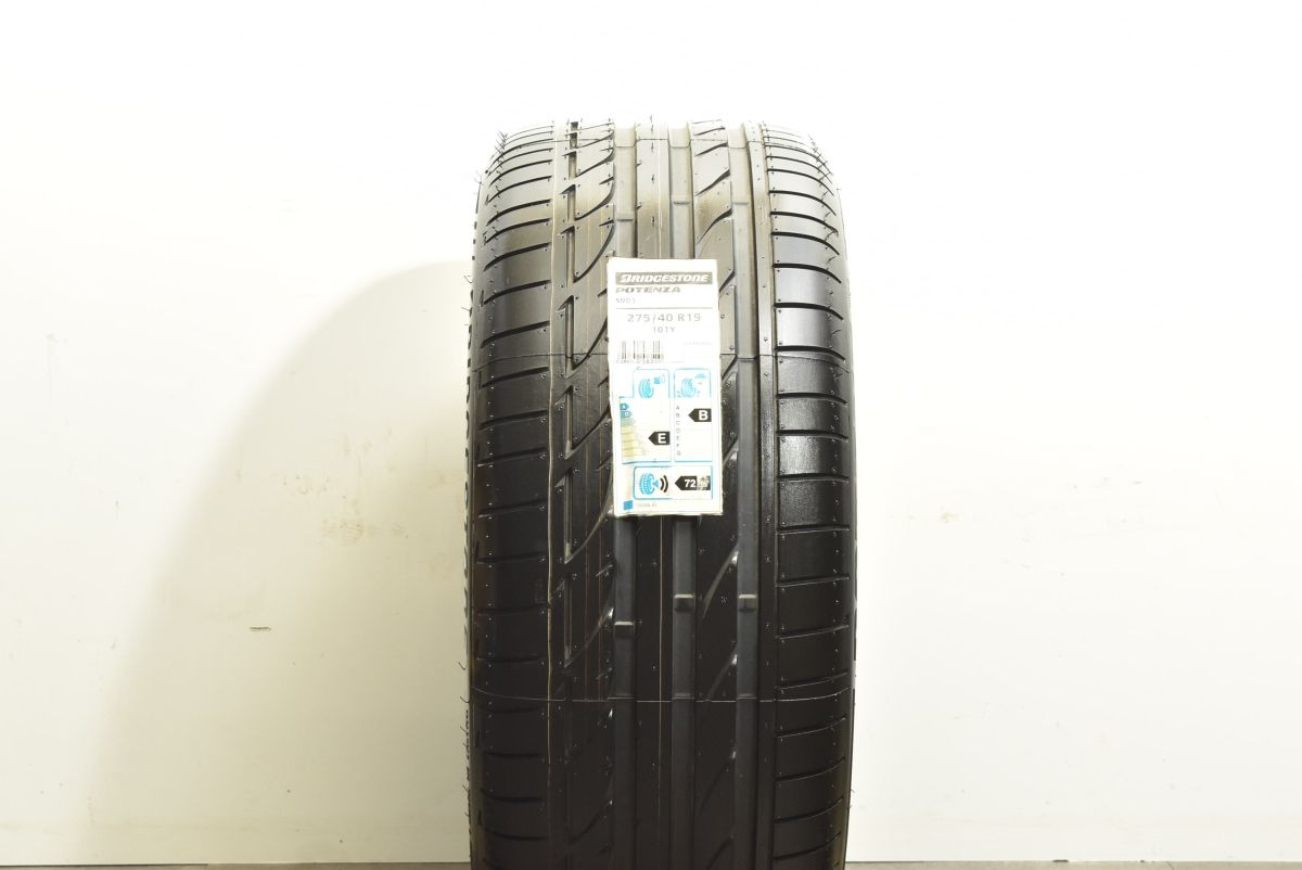 ベンツ承認 ブリヂストン ポテンザ S001 275 40R19 1本 交換用に バリ溝 ラベル付き ランフラット W214 W222 F01 G11 F25 F26