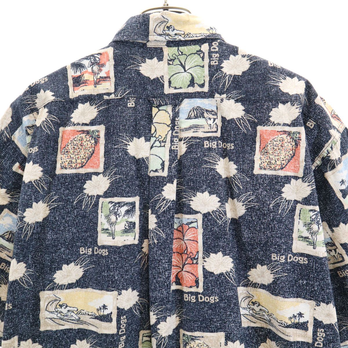 90s〜　BIG DOGS 総柄シャツ　半袖シャツ 4X 90s〜BIG DOGS 総柄シャツ半袖シャツ 4X