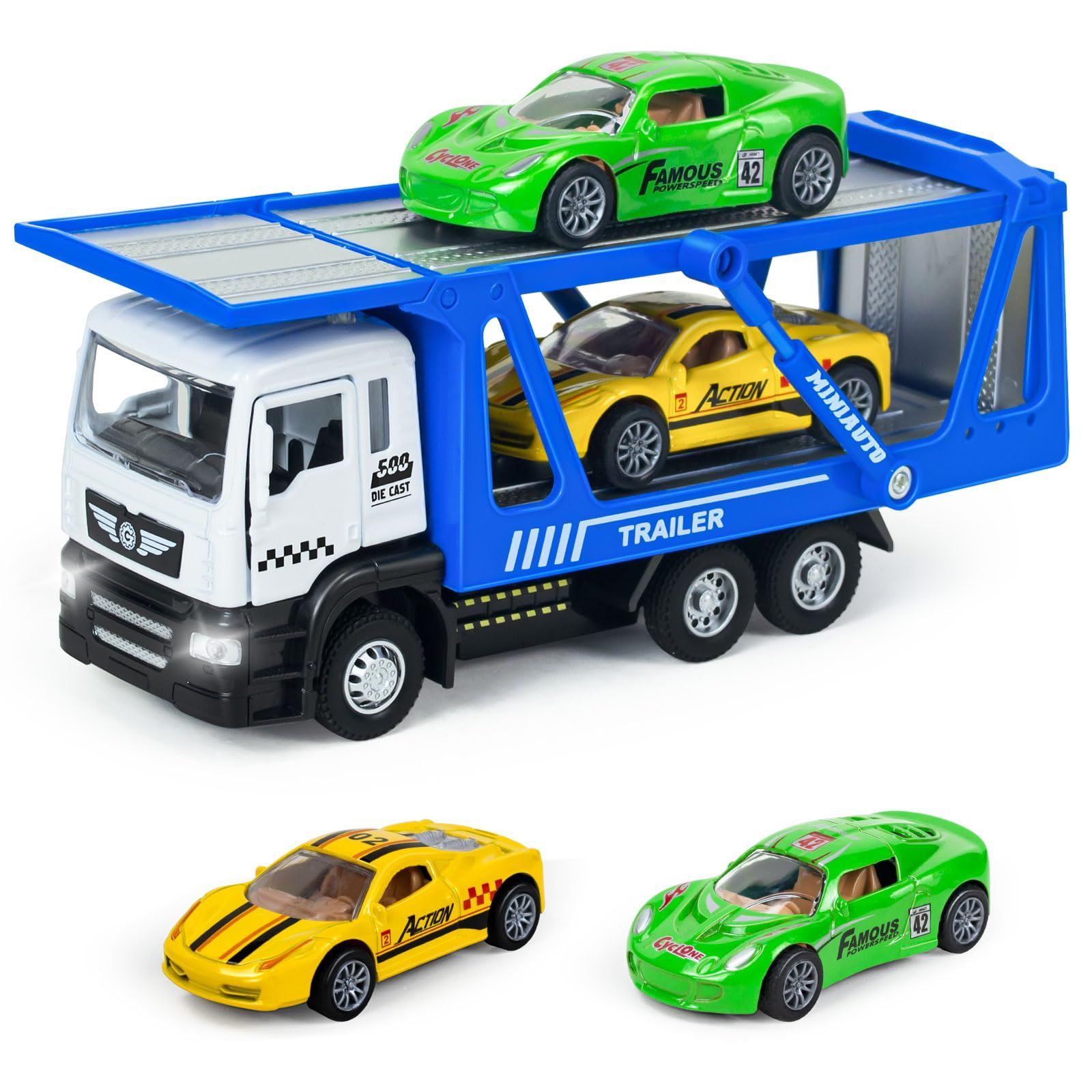 ミニカー 26台セット トラック付き Amazon.co.jp: レーストラック 車 おもちゃ ミニカーセット 変形