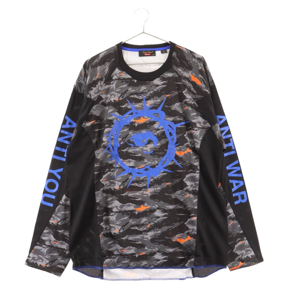SUPREME (シュプリーム) 23SS×UNDERCOVER Moto Jersey Top モト ロングスリーブカットソー ジャージ ブラック/ブルー