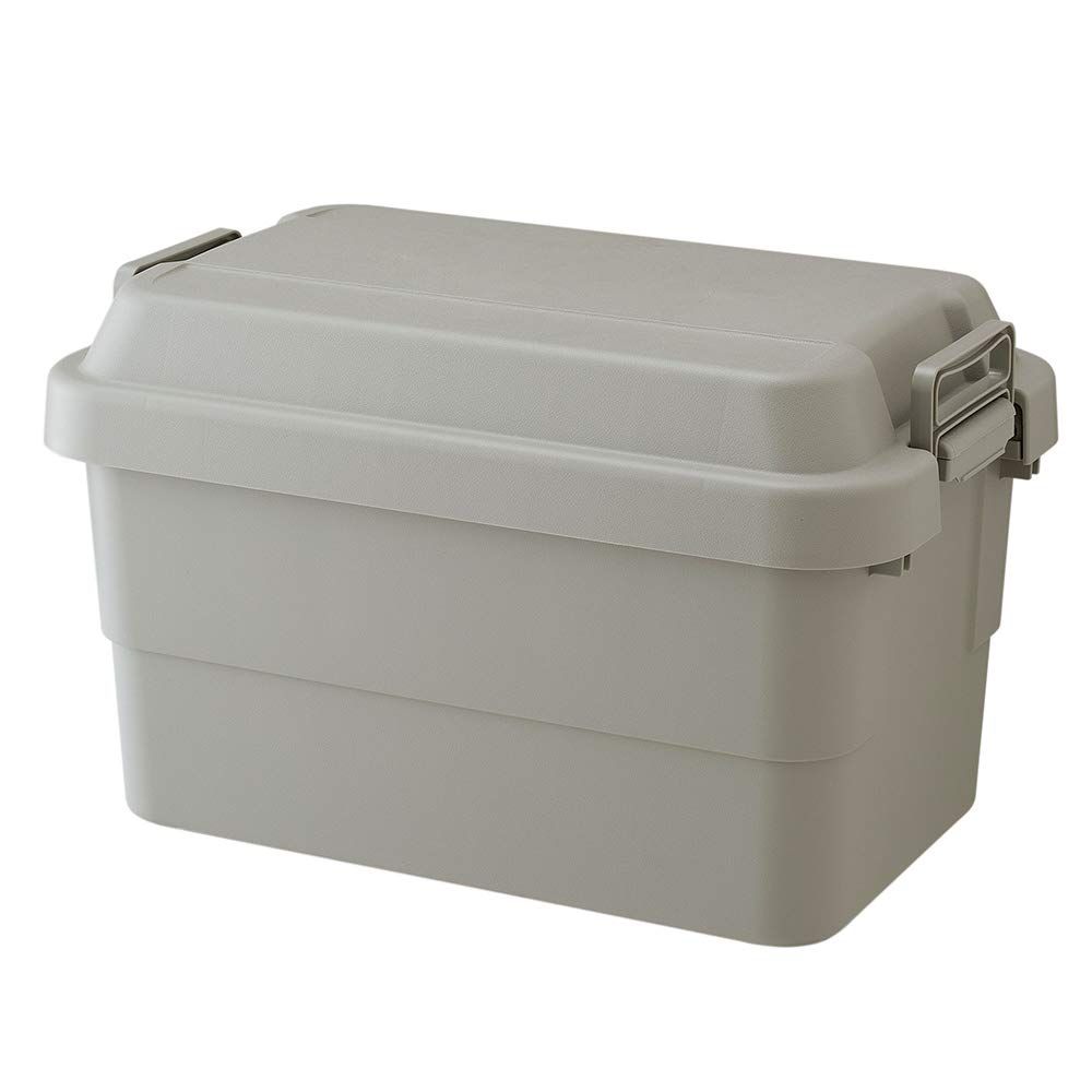 リス(RISU) 収納ボックス トランクカーゴ 50L グレー 日本製 TC-50 コンテナ ボックス 屋外収納 キャンプ 防水