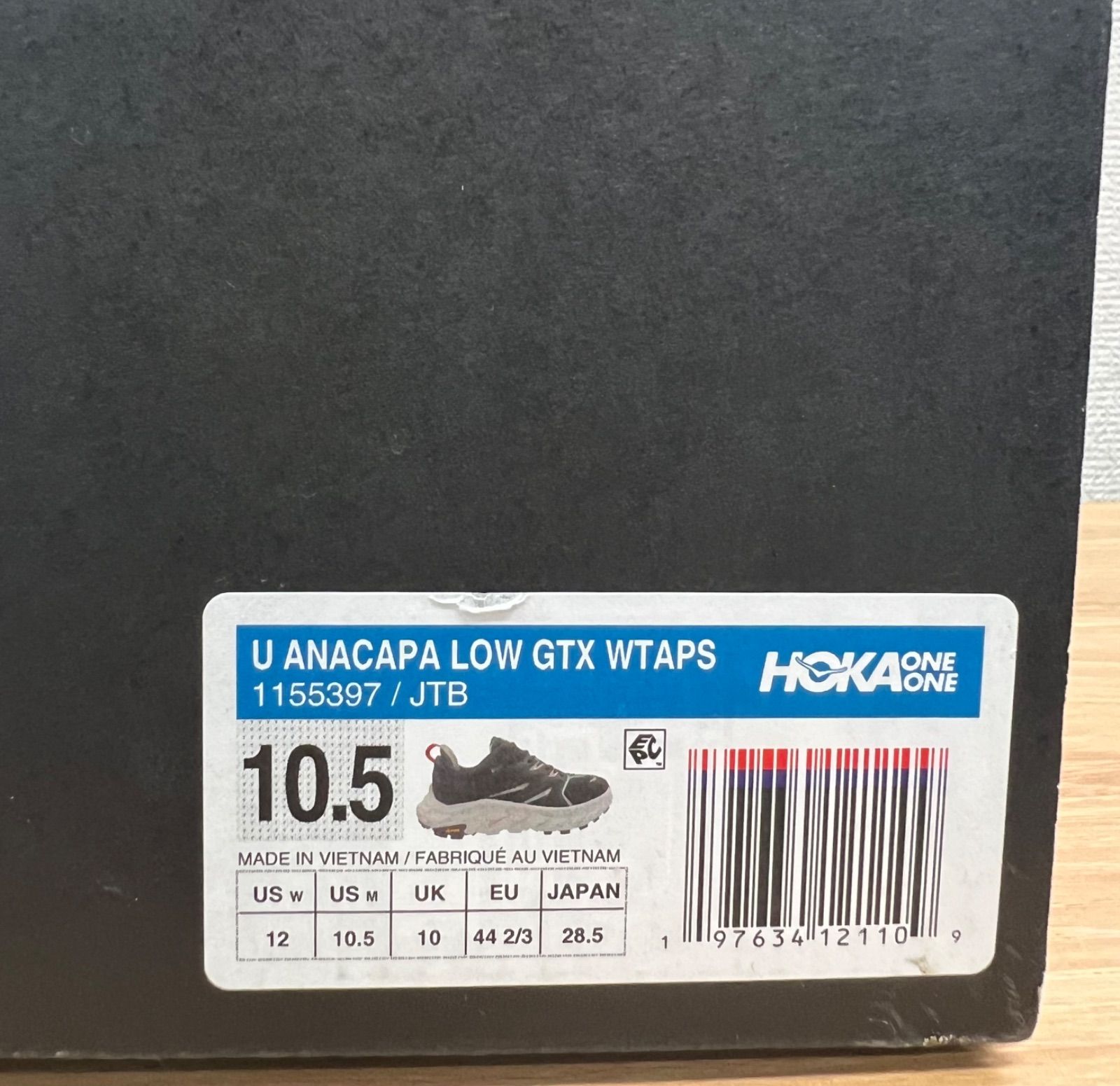 SALE】WTAPS x HOKA ONEONE U ANACAPA LOW GTX Black 28.5cm - メルカリ