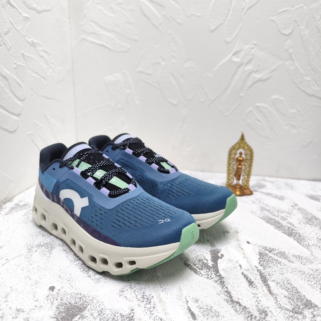 On cloudmonster 2ランニングシューズ ホワイト/ブルー/グリーン ウィメンズ Cloudmonster 2 | ホワイト | On 日本