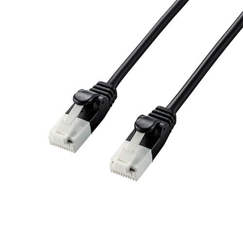 5個セット エレコム やわらかLANケーブル|CAT6A|爪折れ防止|5.0m|ブラック LD-GPAYT|BK50X5