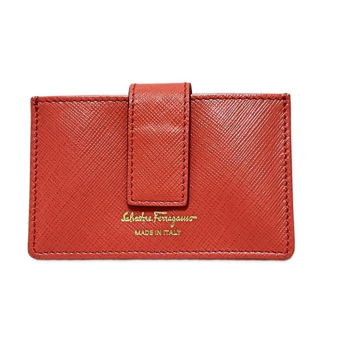 FERRAGAMO|SalvatoreFerragamo サルバトーレフェラガモ カードケース ガンチーニ ピンク レザー