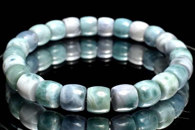 一点物✨希少パープルラリマー｜深い癒しと直感を導く7mmブレス 1点物】希少◇人気アイテム パープルラリマー 6.5-7x8mm チューブ