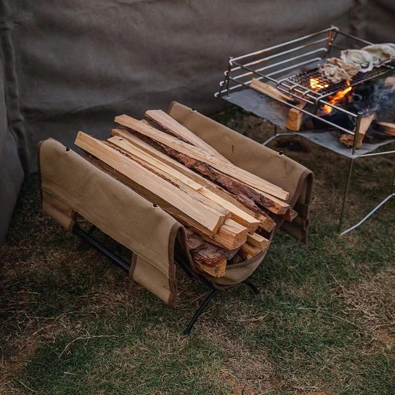☆焚火用薪スタンドテーブル アイアン薪スタンド クーラーボック