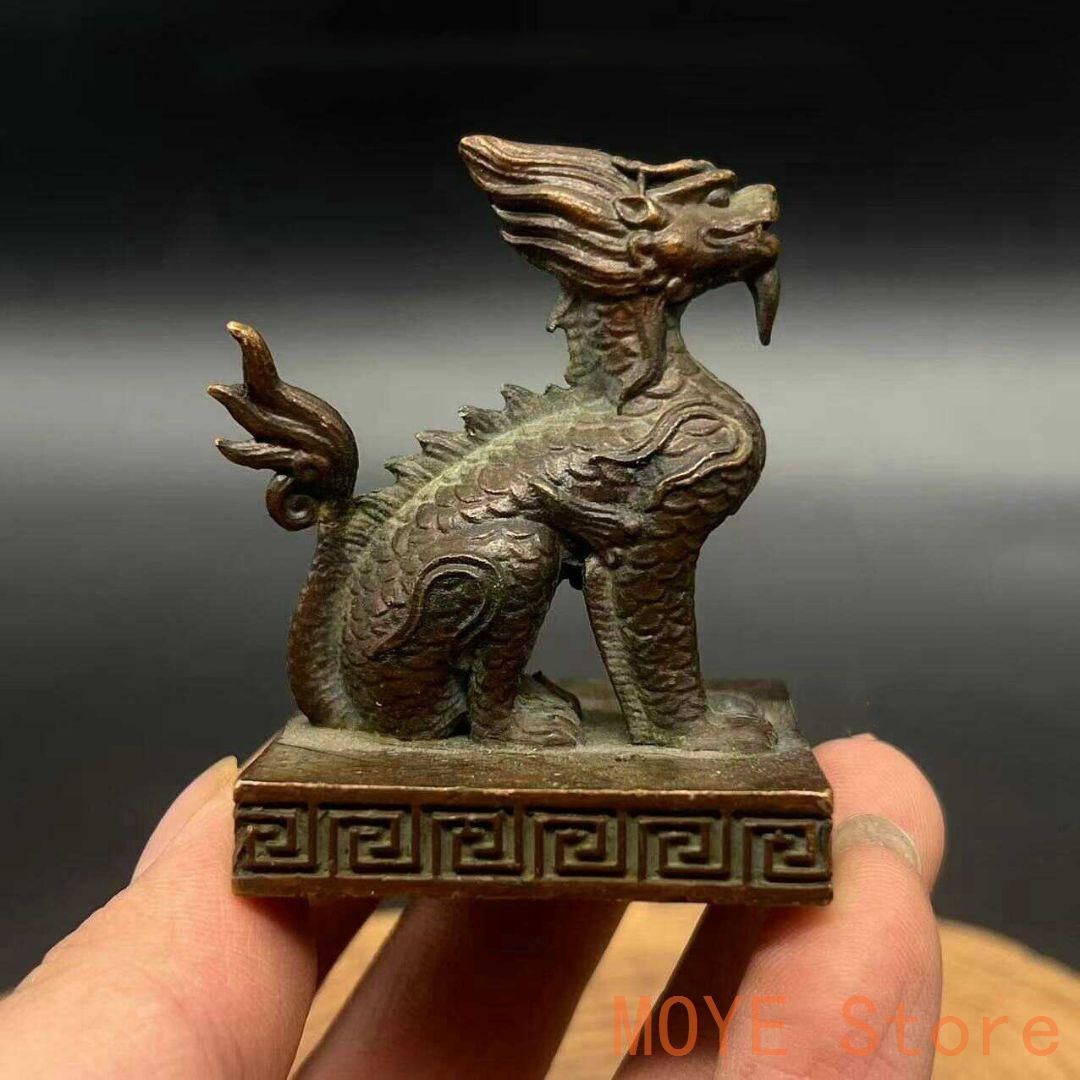 銅印章 五大神獣 印材 印鑑 書道具 文房具 装飾品 工芸品 美術品 置物 銅器 瑞獣印章 玉皇赦印 書道具 文房具 現代工芸品 美術品 置物