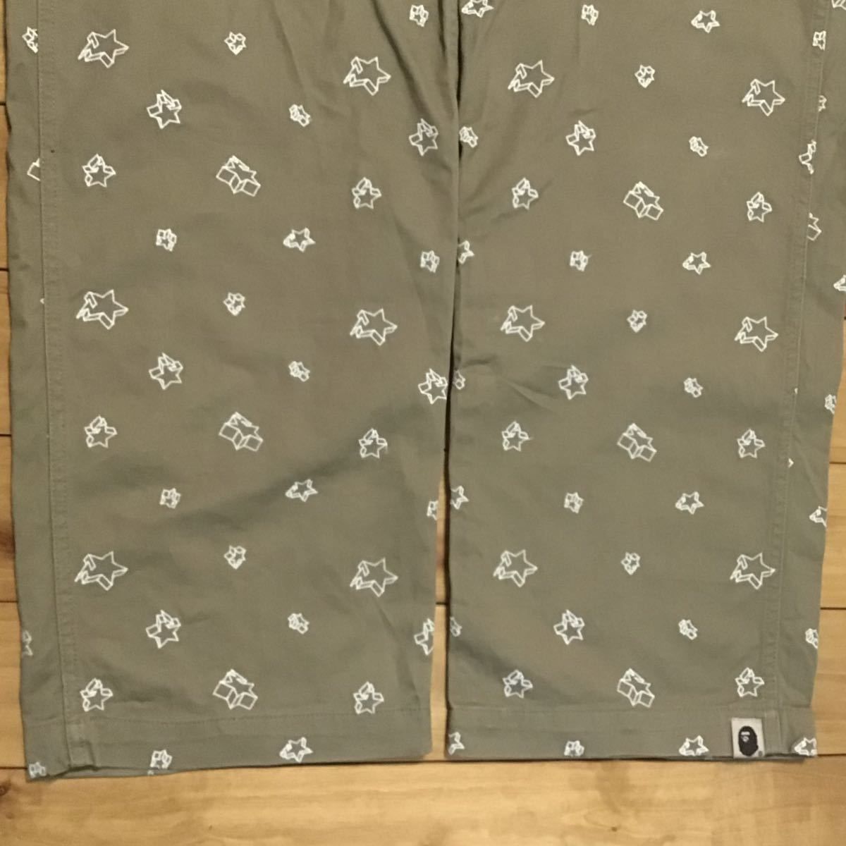 ☆蓄光☆ XL BAPE STA 刺繍 パンツ a bathing ape BAPESTA pants