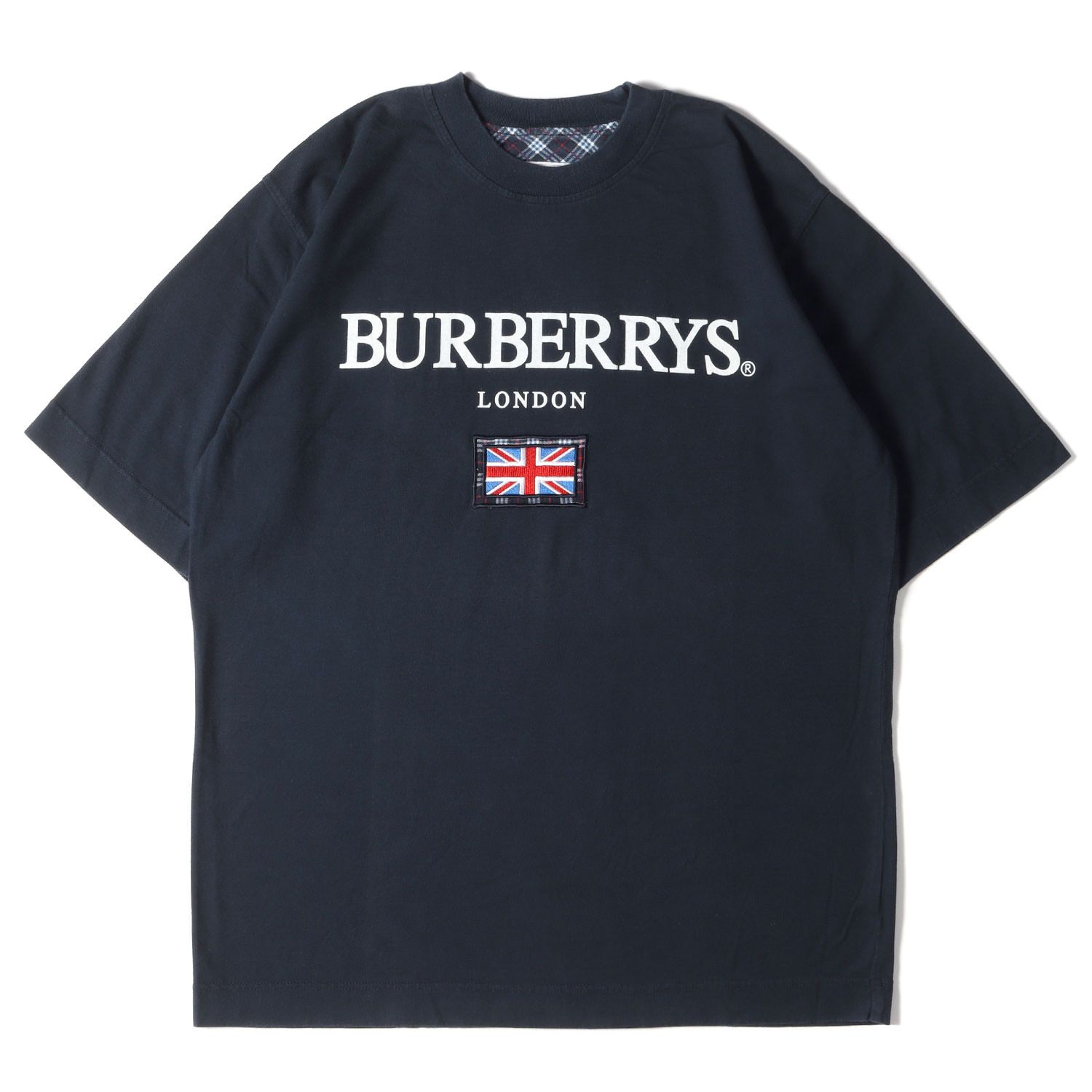 BURBERRY バーバリー Tシャツ サイズ:L 90s ブランド ロゴ 国旗