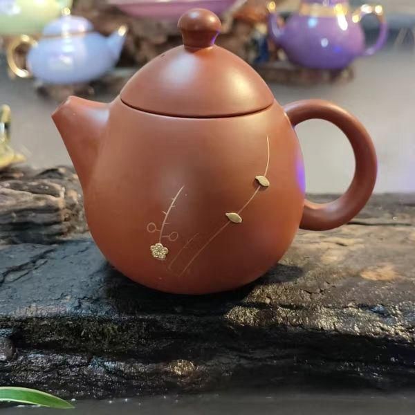 竜蛋紫砂 鳳鳴壺 茶壺 茶道具 紫砂壺
