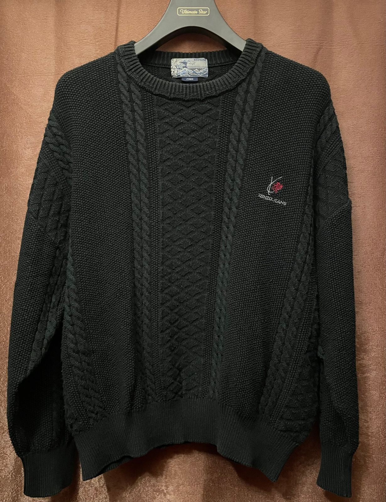MADE IN JAPAN製 90s KENZO JEANS 葛飾北斎タグ コットンアクリル 