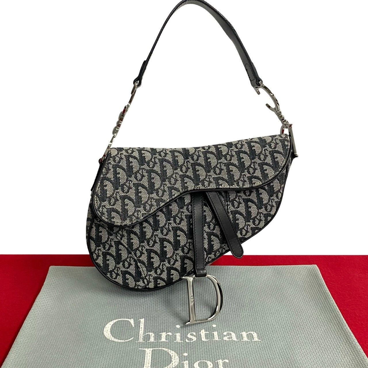 極 美品 Christian Dior ディオール サドルバッグ トロッター