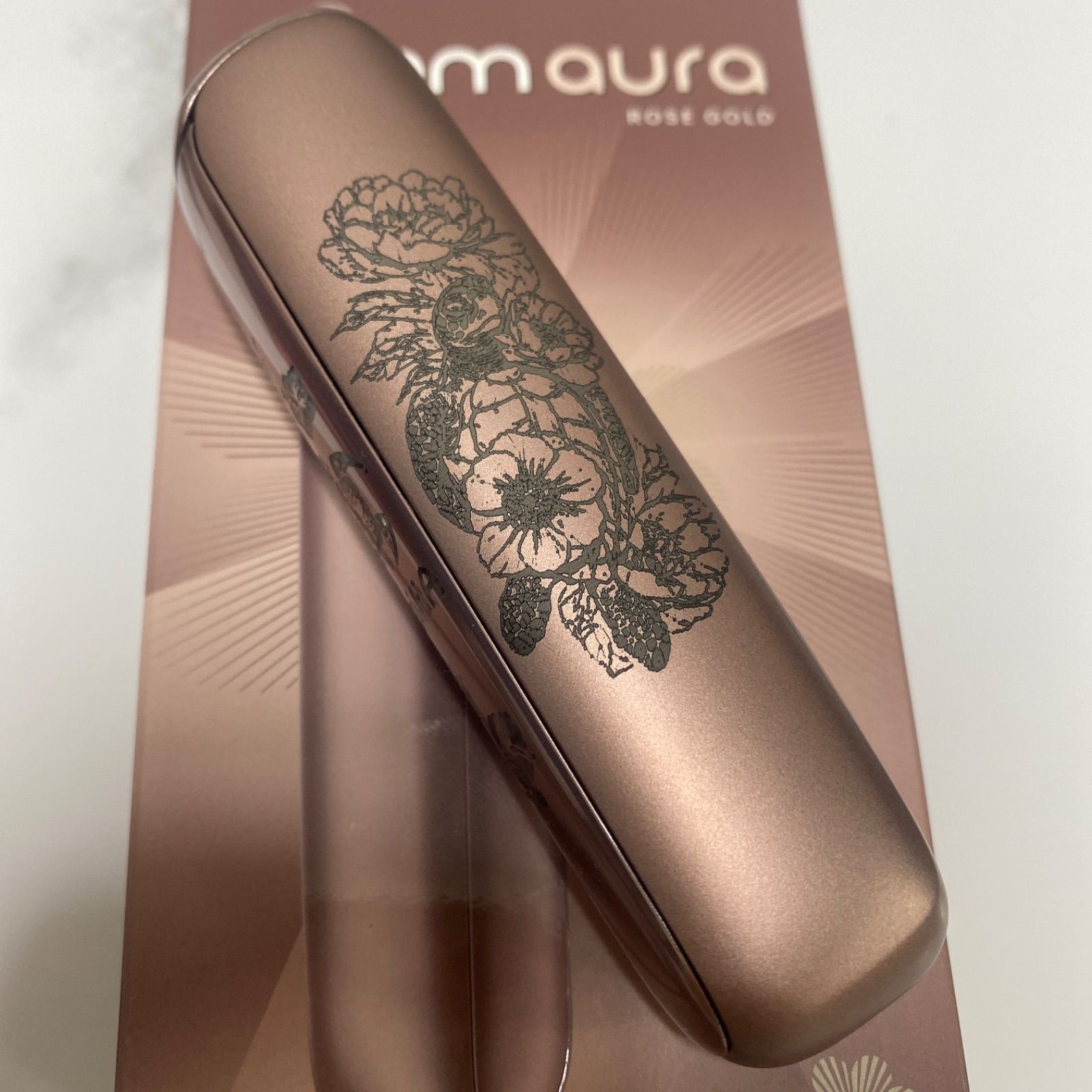 ウミガメ ホヌ 加工 プルーム オーラ Ploom aura ローズゴールド 太陽 マンタ 亀 ヒトデ シェル 波 サメ アロハ ALOHA モンステラ 新型 新品 未使用 送料無料 オリジナル カスタム