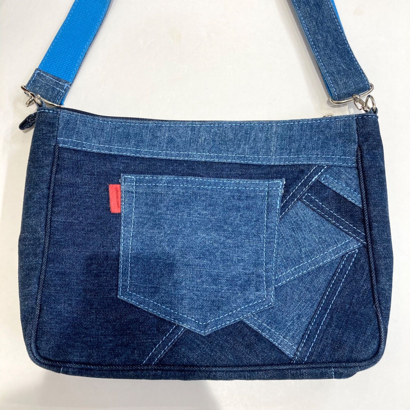 ichinoi イチノイ 京都一の井 リメイクデニム ショルダーバッグ パッチ