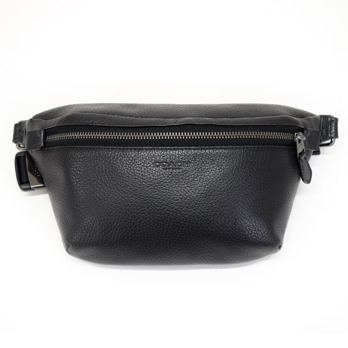 コーチ COACH ウエストバッグ レザー C1413 ボディバッグ クロスボディ スリングバッグ 肩掛け 斜め掛け メンズ レディース ブラック 正規品 mbq01007
