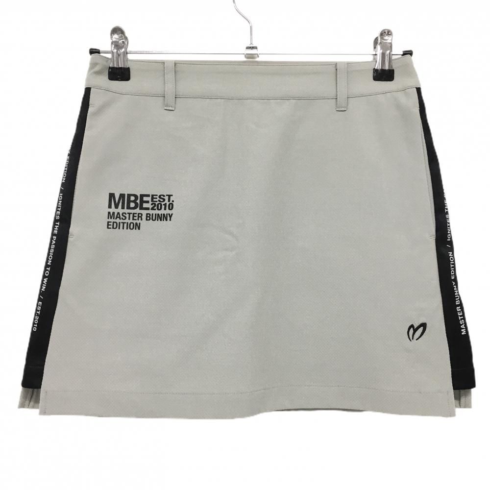 超美品】マスターバニー スカート グレー×黒 サイドロゴ 裏地付