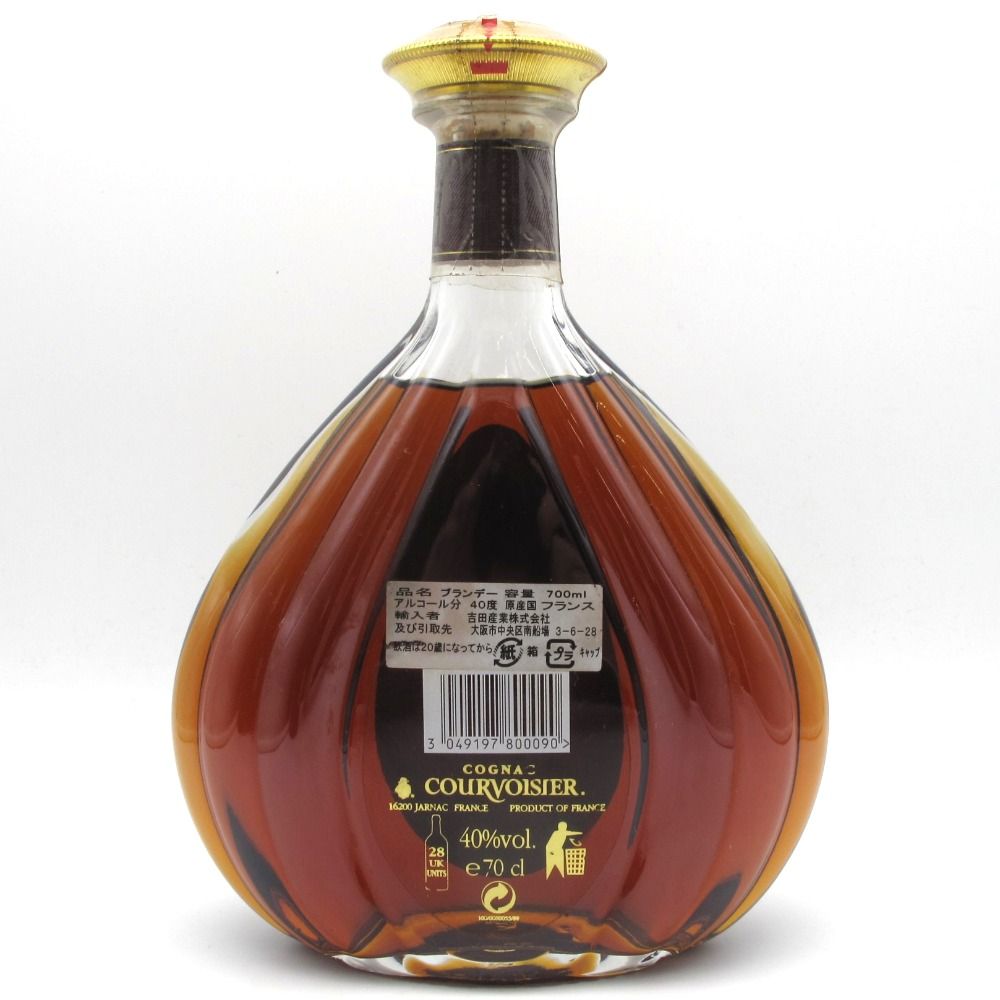 COURVOISIER クルボアジェ ブランデー XO 赤ラベル クリアボトル COGNAC コニャック 700ml 40% 洋酒 古酒 未開栓 -  メルカリ