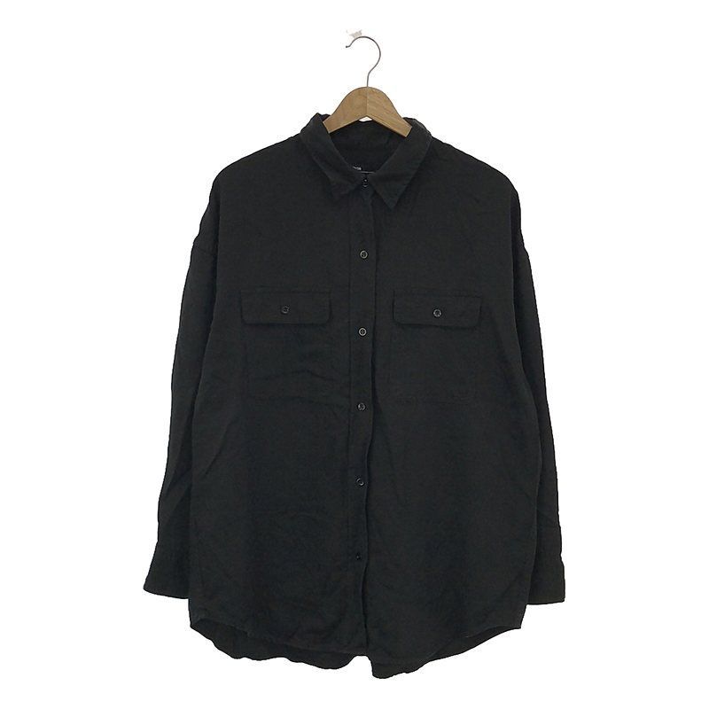 Plage glossy compact shirt F ブラック Plage / プラージュ | 2022SS | glossy compact シャツ | F