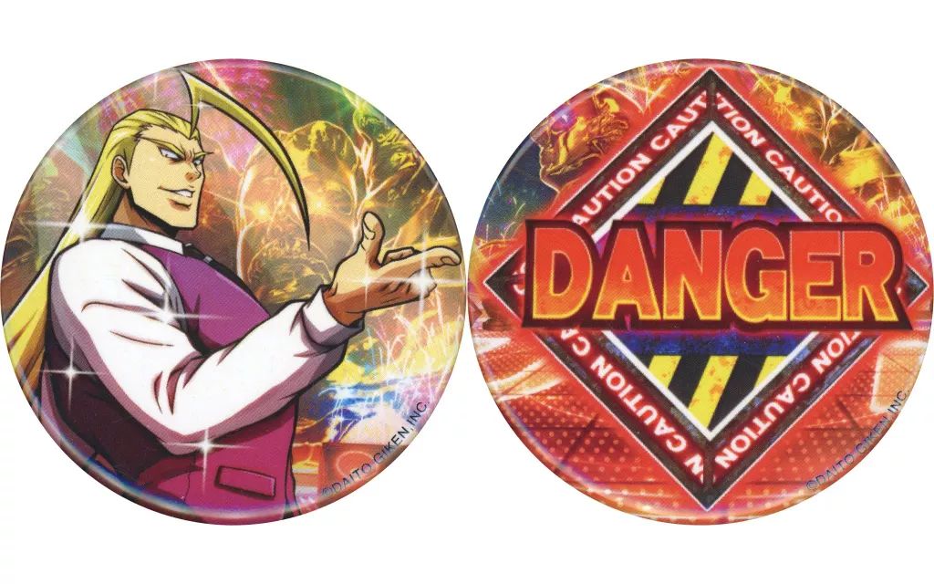 中古】バッジ・ビンズ 鏡慶志郎＆デンジャー保留 缶バッジセット