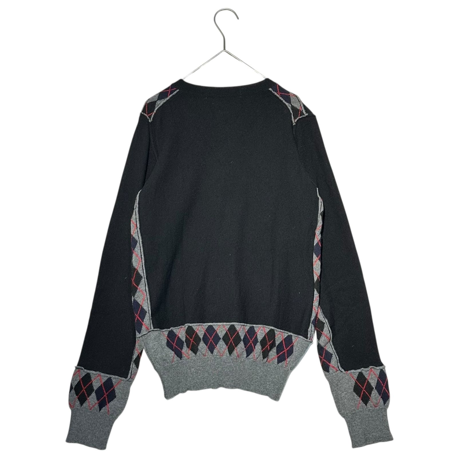 COMME des GARÇONS アーガイルカーディガン　コムデギャルソン 普遍性への挑戦】コムデギャルソン バイアスカーディガン (COMME des